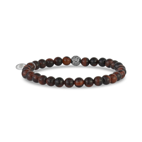 6mm Red Tiger Eye Stretch Bead Bracelet