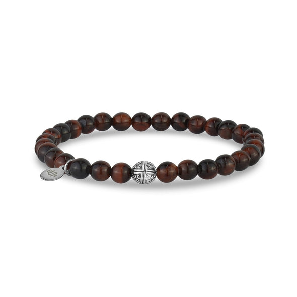 6mm Red Tiger Eye Stretch Bead Bracelet