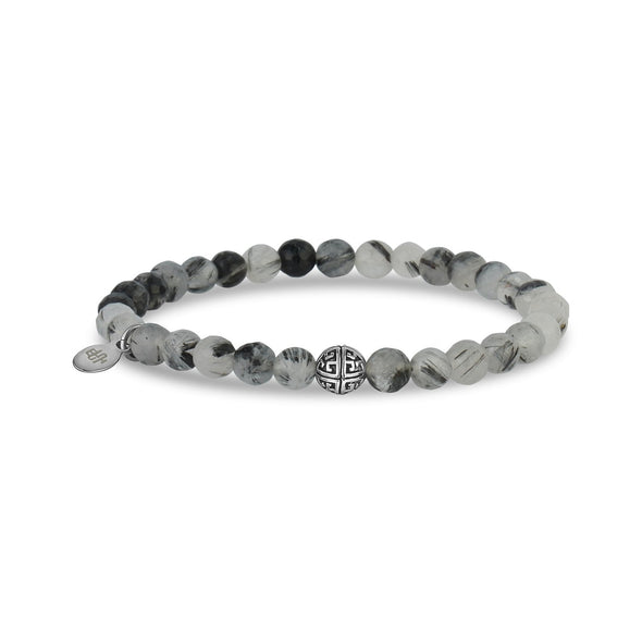 6mm Rutilated Quartz Stretch Bead Bracelet