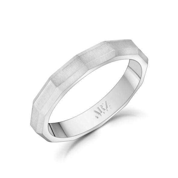 3mm Matte Faceted Engravable Band