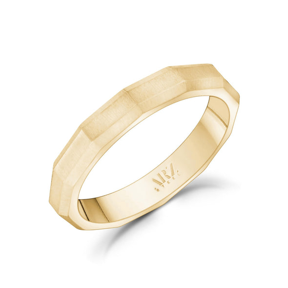 3mm Matte Faceted Engravable Band