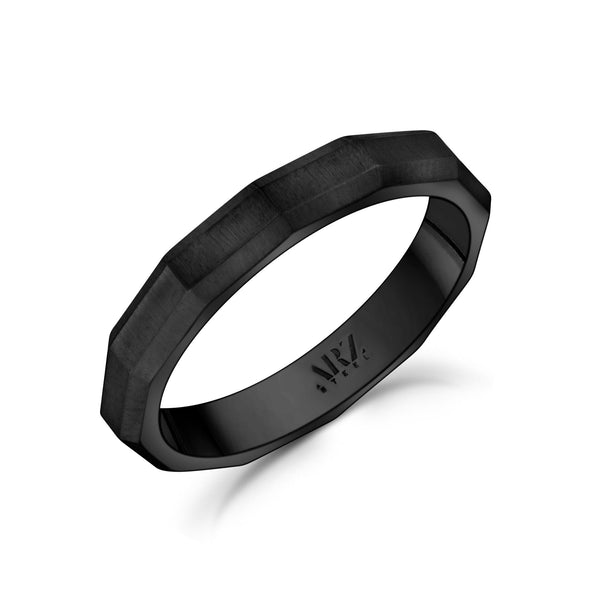 3mm Matte Faceted Engravable Band