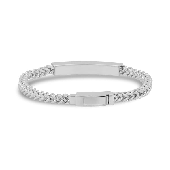 4mm Franco Link Engravable ID Bracelet